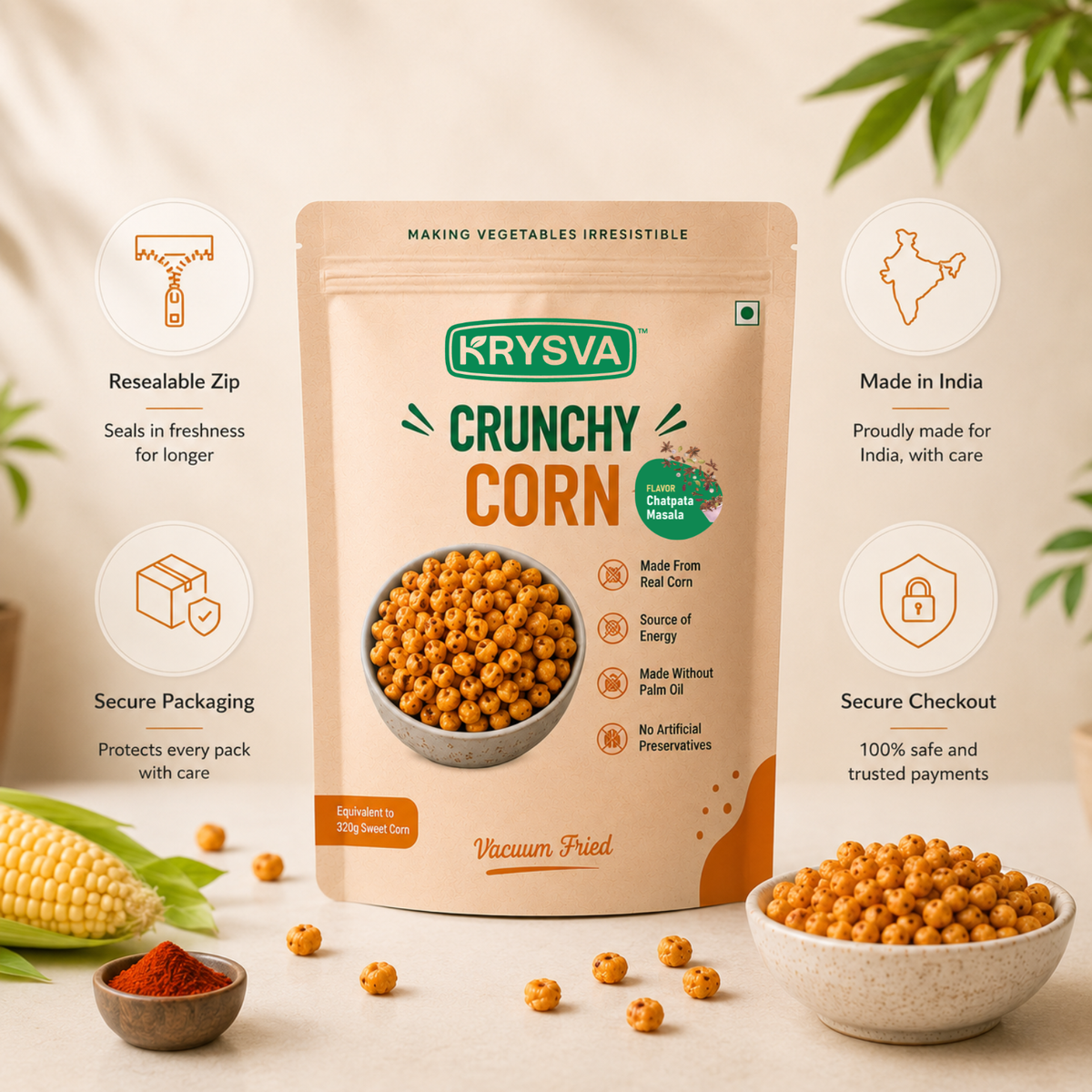 Vacuum Fried Corn