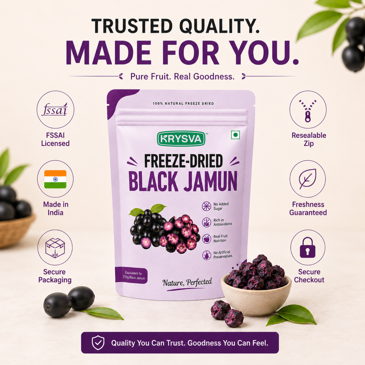 Freeze Dried Black Jamun