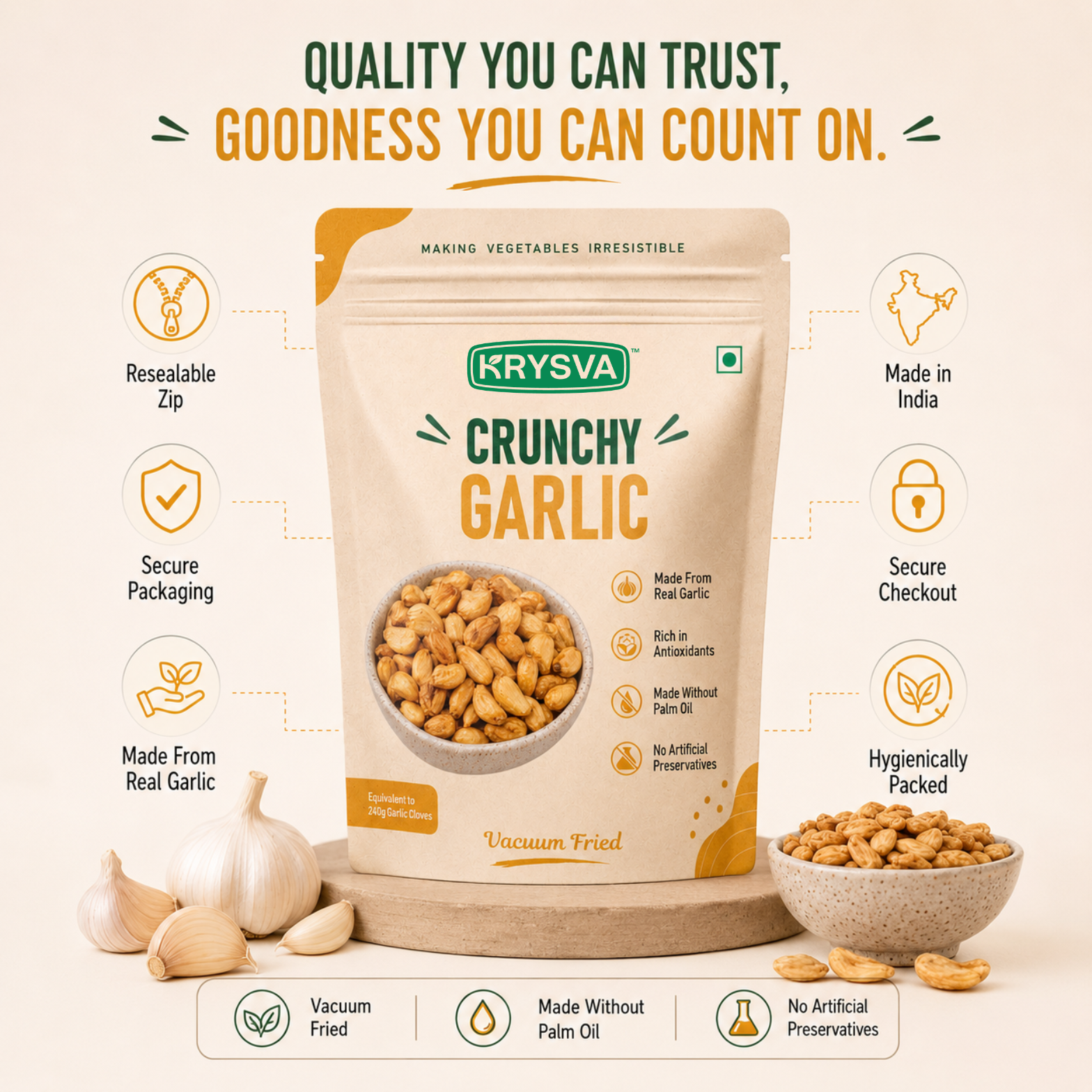 Vacuum Fried Garlic