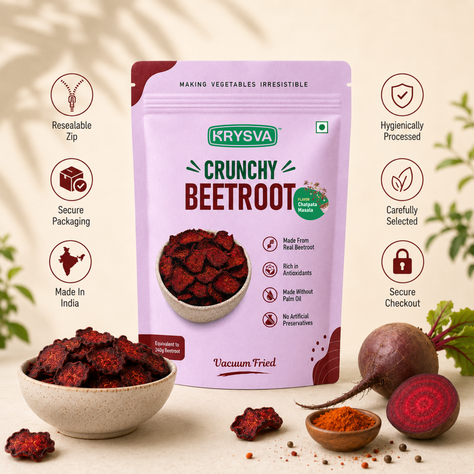Vacuum Fried Beetroot