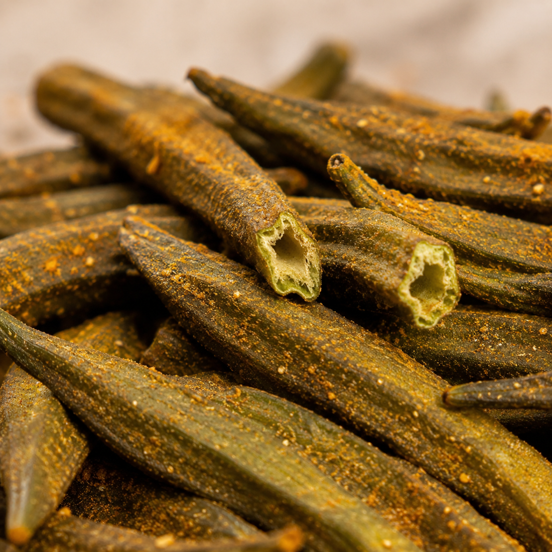 Vacuum Fried Okra (Bhindi)
