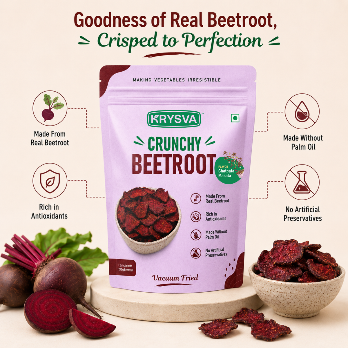 Vacuum Fried Beetroot