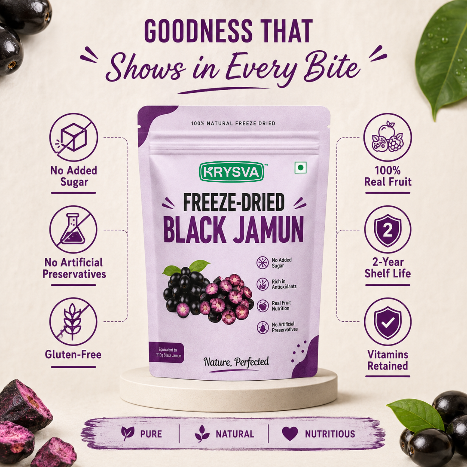 Freeze Dried Black Jamun