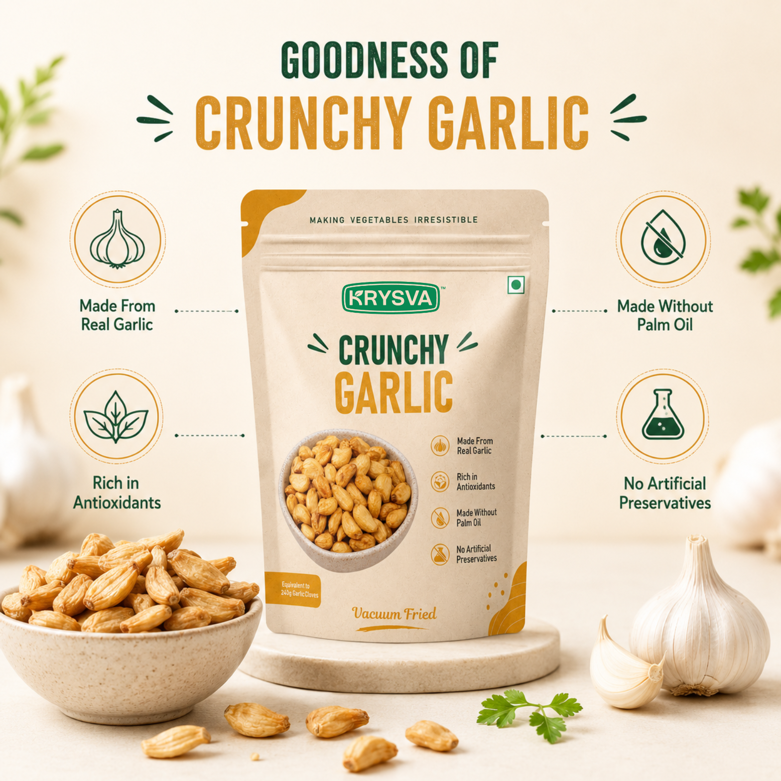 Vacuum Fried Garlic