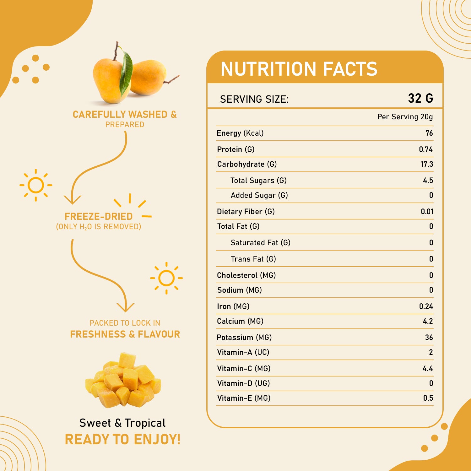 Freeze Dried Mango
