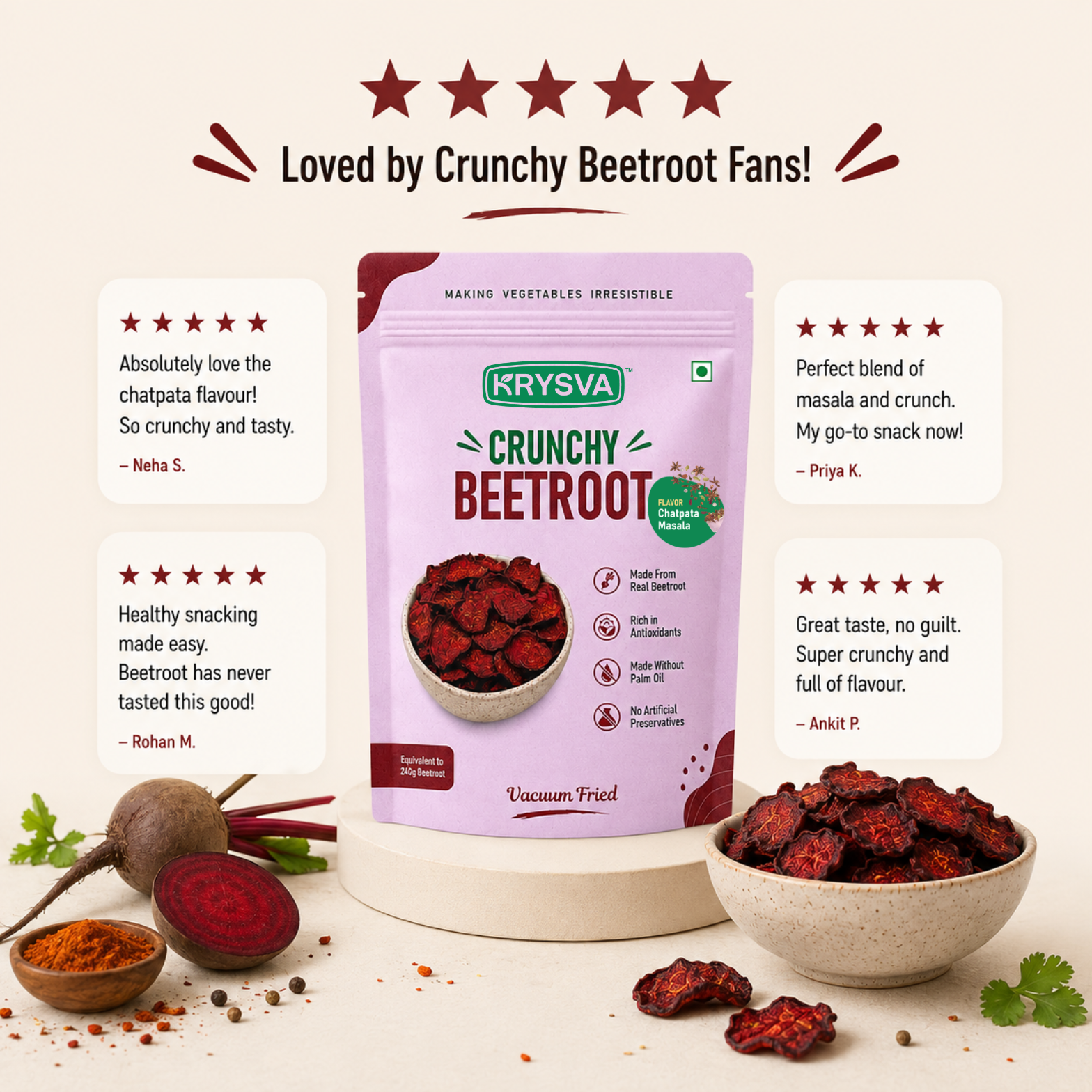 Vacuum Fried Beetroot