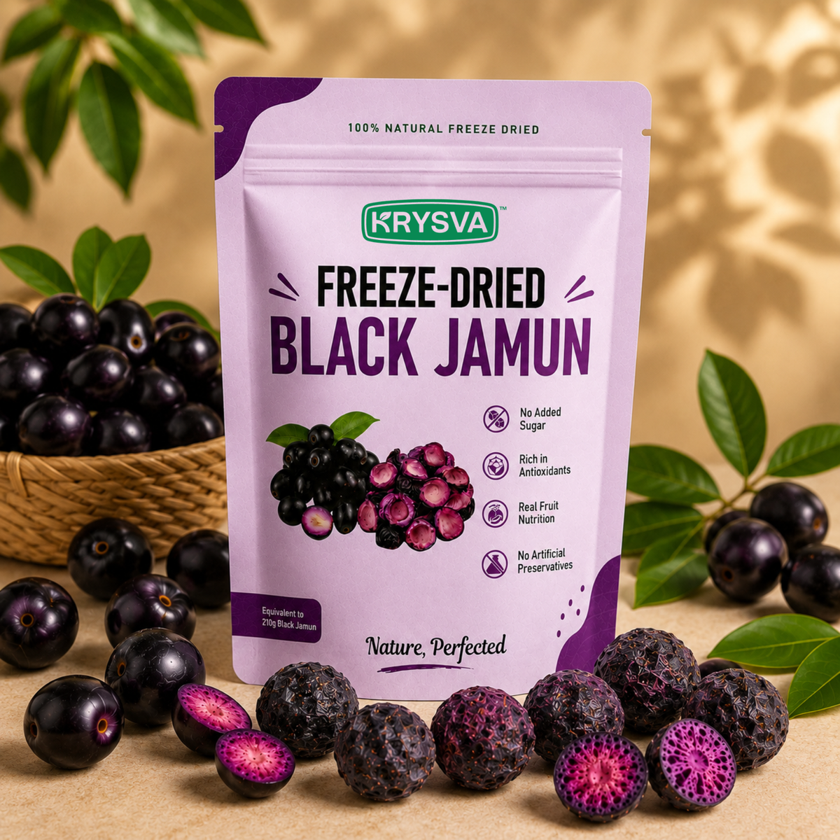 Krysva Freeze Dried Black Jamun pack